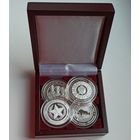 Силовики Республики Беларусь, Набор из 4 серебряных монет: Пограничная служба Беларуси. 100 лет, Вооруженные Силы Беларуси. 100 лет, Внутренние войска Беларуси. 100 лет, Белорусская милиция. 100 лет