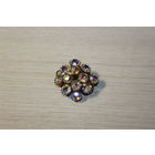 Брошь времён СССР, размер 4*4 см., все вставки на месте.