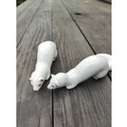 Фарфоровая статуэтка "Ласка". Полонное. УССР. 1970-е г. 2 шт