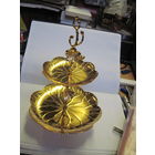 Конфетница латунная 2-х ярусная 22,5 см.