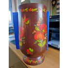 Ваза деревянная, расписная, липа, (клеймо художника)