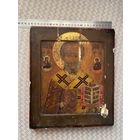 Икона Святитель Николай Чудотворец со Спасом и Богоматерью в облаках