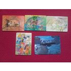 Стерео календарики СССР. Детские, мультфильмы, аэрофлот.