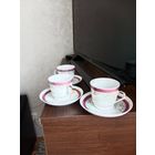 3 чашки с блюдцами фарфор Stadtlengsfeld ГДР без проблем