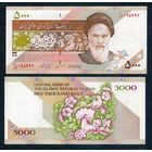 Иран 5000 риалов 1993-2009 год. UNC