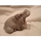 Статуэтка СССР Лфз бегемот большой 60 х синее клеймо