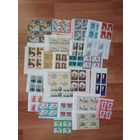 25 квартблоков чистых марок СССР с номерами