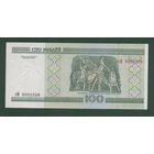 100 рублей ( выпуск 2000 ), серия зМ, UNC, св-вн