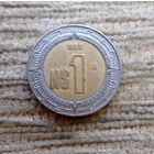 Werty71 Мексика 1 новый песо 1993 биметалл