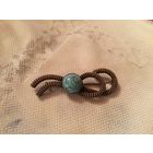 Брошь Кабошон под Бирюзу Германии винтаж