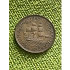 Южная Африка 1/2 пенни 1952 г ( встречается реже, тираж 2 года )