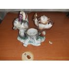 Статуэтка чернильница Мишки - сладкоежки ( мишки едят варенье )ЛФЗ