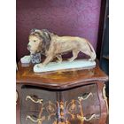 Большая фарфоровая статуэтка Лев . Клеймо Германия