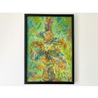 Наталья Черноголова картина холст масло в раме Цветочный вазон размер 53 х 37 см