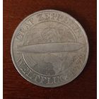 Полёт дирижабля "Граф Цеппелин".  РЕДКОСТЬ! Oтметка монетного двора "G"- г.Карлсруэ. Тираж - 61000. Серебро. Коллекционное состояние