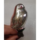 Игрушка ёлочная Воробей, стекло. СССР