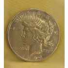 Доллар 1923 Мирный США остатки блеска, детализация