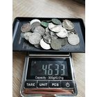 Лот (1) уставших серебряных монет, билон, серебро. С 1 рубля