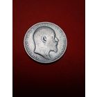 1 Флорин (Два шиллинга) 1907. Великобритания. Эдвард Лысый. С рубля. (14) Отличный