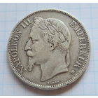 5 франков 1869.Франция. Наполеон III.