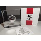 Грузия, 5 лари 2024 г, (Ag925, памятная - Евро 2024, в капсуле, в акриловом футляре, сертификат), Proof