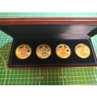 Шикарный подарок! Набор из 4-х серебряных долларов (1 oz.) 2002 года. Proof.
