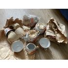 КАЧЕСТВЕНННЫЙ !!Редкий старинный чайный сервиз маки фарфор СССР барановка Барановский фарфоровый завод на 8 пар(ПЕРСОН)