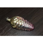 Новогодняя елочная игрушка, из СССР, "Шишка", толстое стекло.