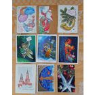 С Новым годом открытки СССР 9 штук лотом