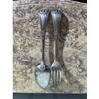 Ложка+вилка серебро