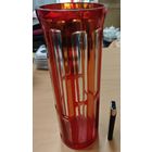 Советская ваза из цветного стекла. Красный май