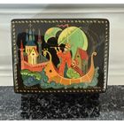 Шкатулка Палех Чудо-град худ. Кукин винтаж