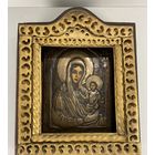 Икона Пресвятой Богородицы в Киоте, 19 век! Красота!