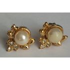 Серьги 80-90-е годы, металл, размер 1,2 см на 1,1 см