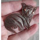 Винтажная брошь. Казаковская филигрань.