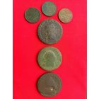 3 гроша Понятовского - 3 шт, 1/2 копейки 1897, 1899, 1912 г. С рубля, без м.ц. См. др. мои лоты.