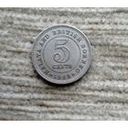 Werty71 Малайя и Британское Борнео 5 центов 1953