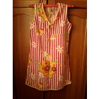 Платье в полоску из хб ткани,44 р.