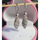 Серьги серебро 875 СССР ЗВЕЗДА лот #27, С РУБЛЯ! МНОГО ЛОТОВ С РУБЛЯ БЕЗ МЦ!