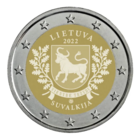 2 евро 2022 Литва Сувалкия UNC из ролла