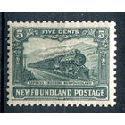 Британские колонии - Ньюфаундленд - 1928г. - паровоз, 5 с - 1 марка - MH [Mi 133]. #3-WB-100-A-1