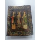 Старинная икона на металле 19 век, торги с Рубля