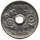 Государство Япония. 50 йен (иен) 1988. Хирохито (Сёва). Хризантемы.