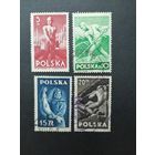Польша 1947 Полная серия марок на вырезках "Профессии" (гашение без клея, одна с наклейкой) Mi.472-475 каталог 1.10 евро