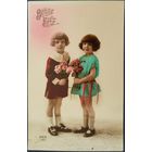 Детская фотооткрытка. Хорошего праздника. Франция. Начало 20-го века.