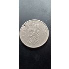 Норвегия 5 крон 1963 г. с дефектом