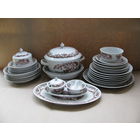 Сервиз Чешский "Bohemia" столовой посуды ОХОТА, глазурованный, 34 предмета