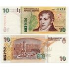 Аргентина. 10 песо (образца 2003 года, выпуск 2012, P354b, UNC)