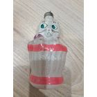 Елочные игрушки, стекло, кот в корзине