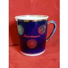 Чашка 400 мл В день 8 марта Довбыш кобальт позолота СССР с дефектом